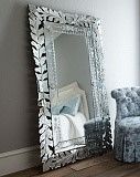 Зеркало Caro Casa, модель Domenico Flo, 110*200 см, серебряное