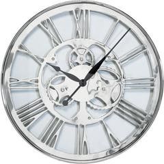 Часы Classic Living, модель Gear Wall Clock на батарейке, алюминий фото 1