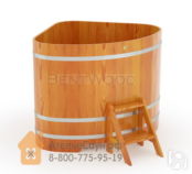 Купель для бани и сауны из лиственницы угловая 1,19х1,19 м (натуральная)