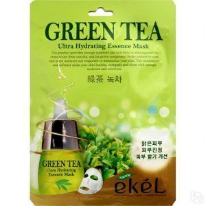 Тканевая маска с экстрактом зеленого чая Ekel