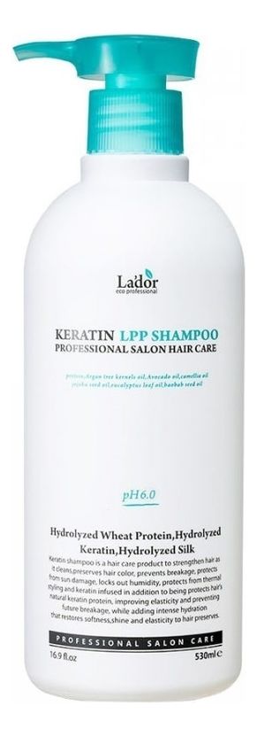 Шампунь для волос кератиновый Keratin Lpp Shampoo 530 мл фото 1