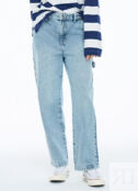 Прямые джинсы-карго для девочек, Голубой O`Stin