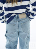 Прямые джинсы-карго для девочек, Голубой O`Stin