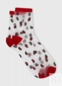 Прозрачные носки с рисунком, Красный O`Stin
