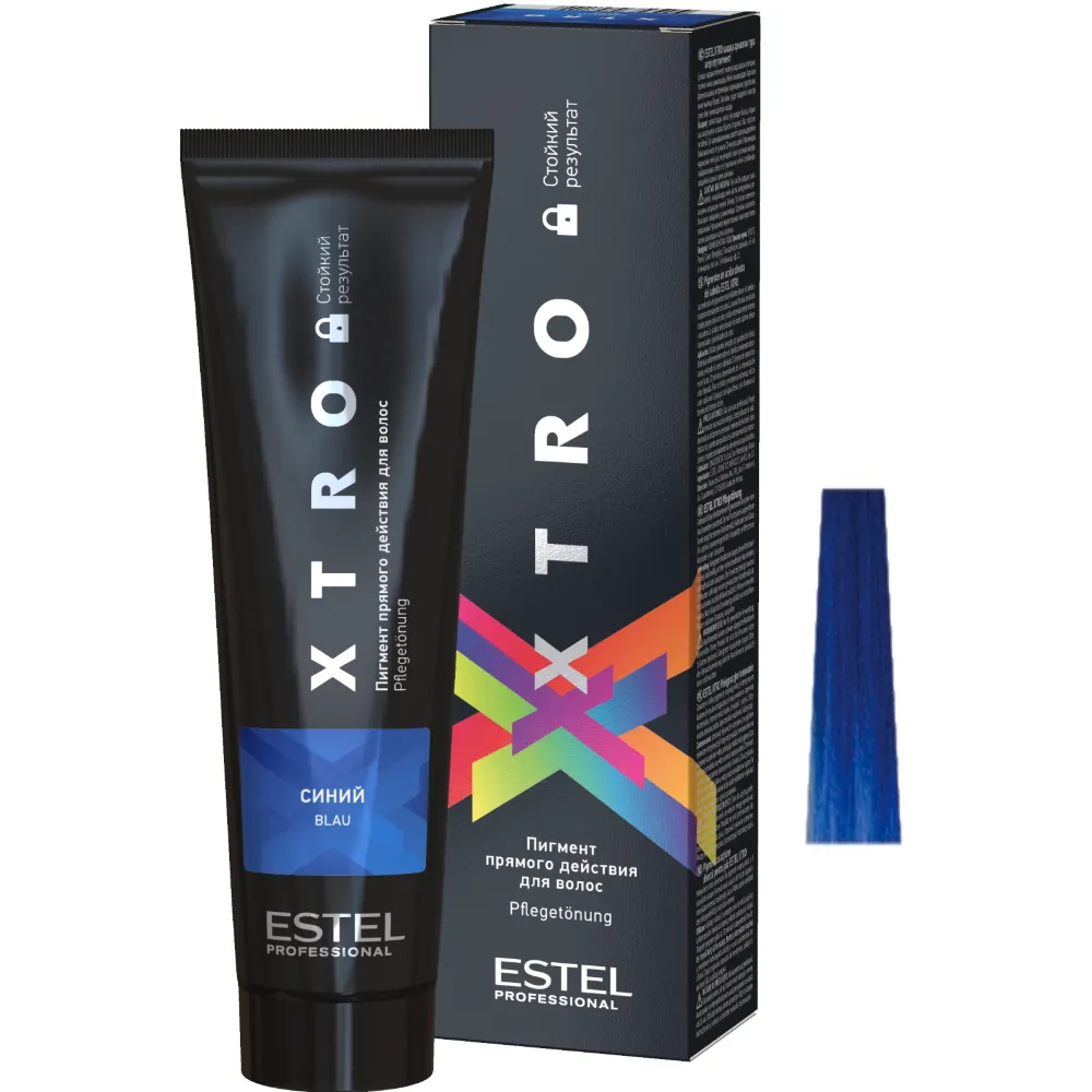 ESTEL PROFESSIONAL Пигмент прямого действия для волос, синий / XTRO BLACK 1 EX/NB фото 1