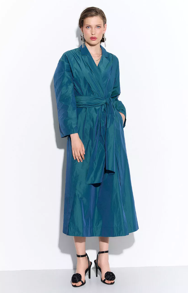 Платье лазурно-зеленого цвета - 46 BALUNOVA