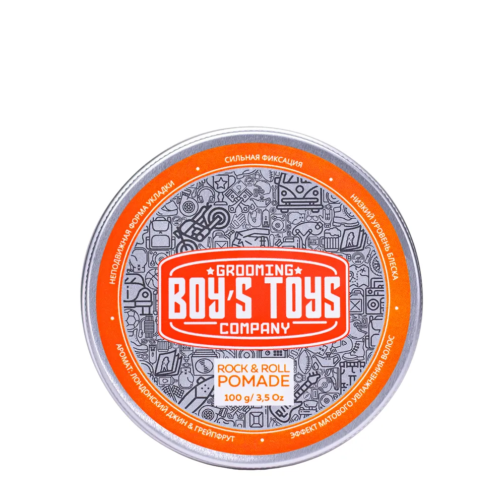 BOY’S TOYS Помада для укладки волос сильной фиксации со средним уровнем бле