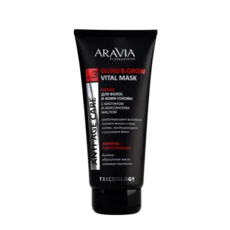 ARAVIA Маска для волос и кожи головы с биотином и абиссинским маслом / ARAV