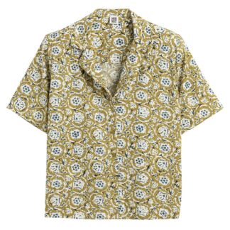 Рубашка с пиджачным воротником и цветочным принтом  46 (FR) - 52 (RUS) зеле
