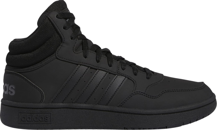 Кроссовки Adidas Hoops 3.0 Mid 'Black Grey', черный GV6683 | Black фото 1