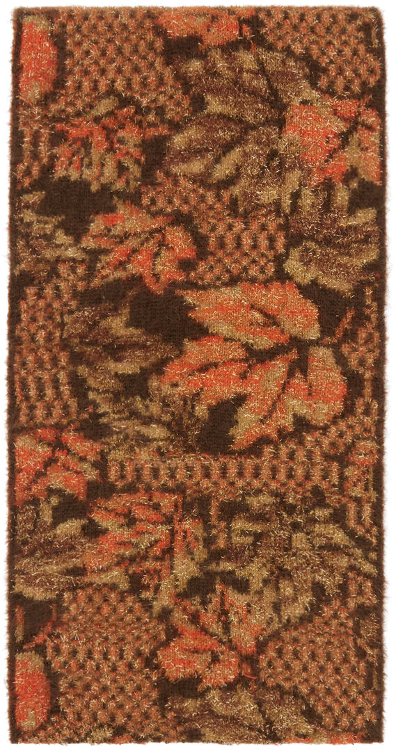 Коричнево-оранжевый шарф с люрексом и необработанными краями ERL