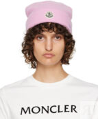 7 Moncler FRGMT Hiroshi Fujiwara Розовая шапка Moncler Genius