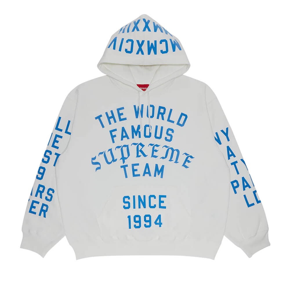 Толстовка Supreme Team Flocked Hooded, белый SS23SW12 WHITE | White фото 1