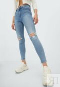 Джинсы Skinny Fit Stradivarius, синий STH21N0E4-K11 | neon blue фото 1