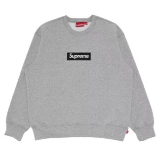 Толстовка Supreme Box logo Crewneck, серый