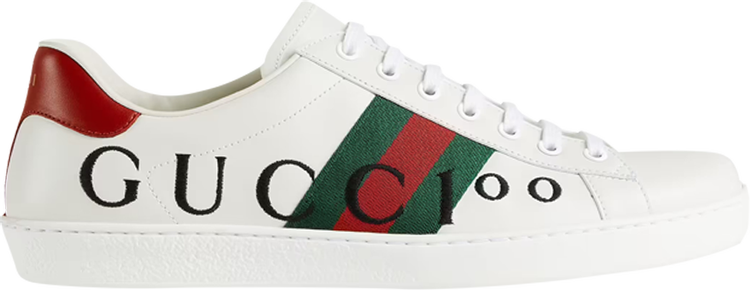 Кроссовки Gucci Ace Gucci 100 Print, белый 677717 0FI60 9063 | Gucci 100 Print фото 1