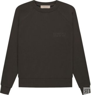 Толстовка Fear of God Essentials Raglan Crewneck 'Off Black', черный