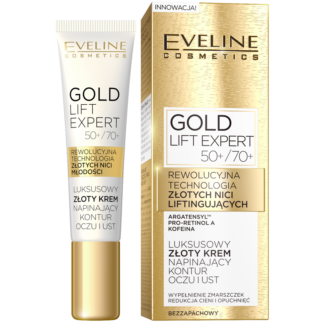 Eveline Cosmetics Gold Lift Expert крем для подтяжки контура глаз и губ 50+