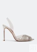 Туфли AQUAZZURA Gatsby sling 105 pumps, серебряный GASHIGL0-SPP-CCC | Silver фото 1