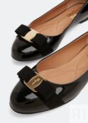 Балетки FERRAGAMO Varina ballet flats, черный 01A181-574556 | Black фото 3