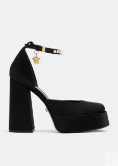 Туфли VERSACE Medusa Aevitas single-platform pumps, черный