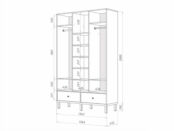 Распашной шкаф трехстворчатый Фабрика Стиль Стивенсон Т22Л s10461 фото 3