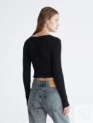 Кардиган Calvin Klein Smooth Cotton Rib, черный