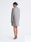 Пальто Calvin Klein Notch Collar Single Breasted, серый