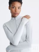 Толстовка Calvin Klein Performance Seamless Mock Neck, светло-серый