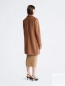 Пальто Calvin Klein Notch Collar Single Breasted, коричневый