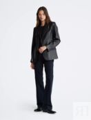Пиджак Calvin Klein Faux Leather, черный