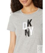 Платье DKNY, Short Sleeve Tee Dress 9812229 | Grey/Black фото 3