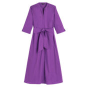 Платье расклешенное длина миди 100 хлопок  54 фиолетовый