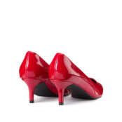 Туфли-лодочки на каблуке-шпильке  37 красный