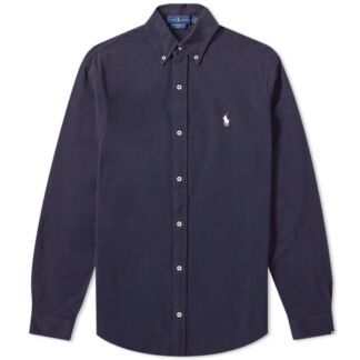 Рубашка Polo Ralph Lauren Slim Fit Button Down Pique Shirt