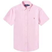 Рубашка Polo Ralph Lauren Short Sleeve Oxford Button Down Shirt 710787736002 | New Rose фото 1