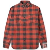 Рубашка RRL Buffalo Check Pocket, черный/красный 782795229001 | Red & Black фото 1