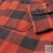 Рубашка RRL Buffalo Check Pocket, черный/красный 782795229001 | Red & Black фото 2