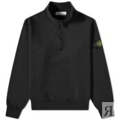 Толстовка Stone Island Garment Dyed Half Zip Sweat 101561951-A0029 | Black фото 1