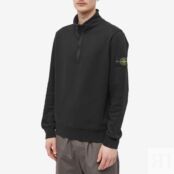 Толстовка Stone Island Garment Dyed Half Zip Sweat 101561951-A0029 | Black фото 2