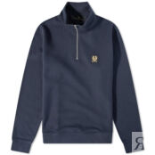 Толстовка Belstaff Patch Quarter Zip Sweat 103001-DKINK | Dark Ink фото 1