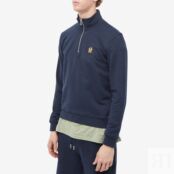 Толстовка Belstaff Patch Quarter Zip Sweat 103001-DKINK | Dark Ink фото 3