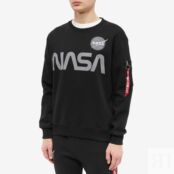 Толстовка Alpha Industries NASA Reflective Crew Sweat 178309-03 | Black фото 3