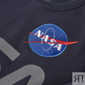 Толстовка Alpha Industries NASA Reflective Crew Sweat 178309-07 | Replica Blue фото 2