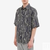 Рубашка NN07 Hans Print Short Sleeve Shirt 2245034557-605 | Navy Print фото 2