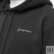 Толстовка Jacquemus Logo Popover Hoody 22H226JS310-2120-990 | Black фото 2