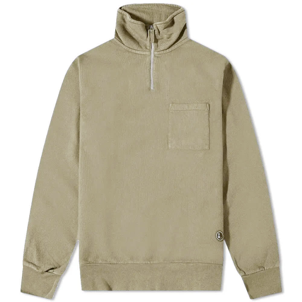 Толстовка Universal Works Half Zip Sweat 28602-OLV | Light Olive фото 1