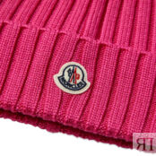 Шапка-бини с логотипом Moncler 3B000-16-A9327-564 | Pink фото 1