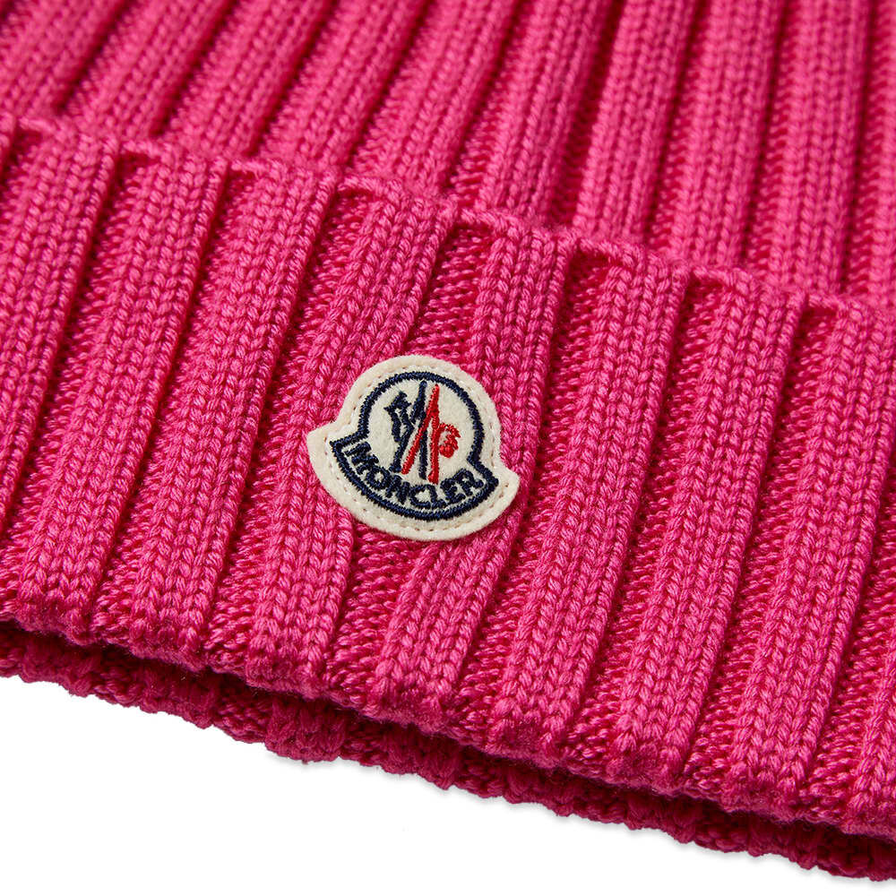 Шапка-бини с логотипом Moncler 3B000-16-A9327-564 | Pink фото 1