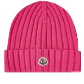 Шапка-бини с логотипом Moncler 3B000-16-A9327-564 | Pink фото 2